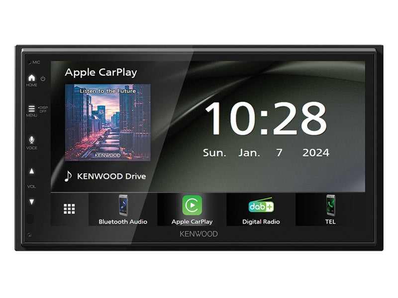 Kenwood Double DIN Wireless CarPlay DMX6523DABS – MUD-UK
